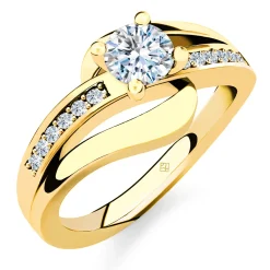 Schmuckladen Verlobungsring "Infinity Elegance" | 925 Sterlingsilber Gelbgold vergo^ Verlobungsringe|Verlobung