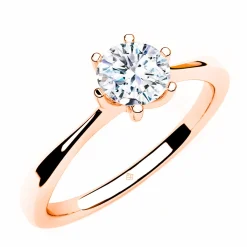 Schmuckladen Verlobungsring "Tender Solitaire" | 925 Sterlingsilber Rosegold vergol^ Valentinstag|Verlobungsringe